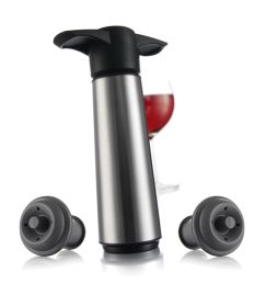 Wine Saver Giftpack (1 Stainless Steel Pump, 2 Stoppers)